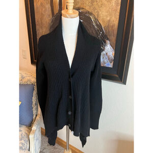 Women's 360CASHMERE Black Cardigan Sweater M